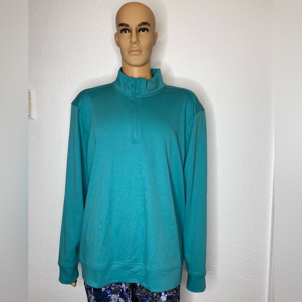 Tommy Bahama Martinique Half Zip Sweatshirt Men’s Size XXL Neptune Green EUC